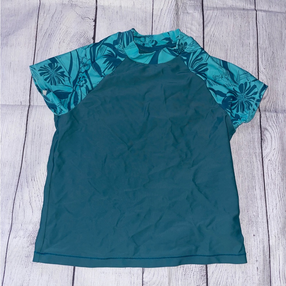 Athleta Girl Teal Rash Guard